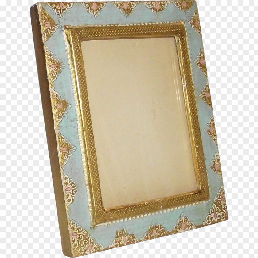 Hand-painted Picture Frames June Cleaver Gold Child PNG