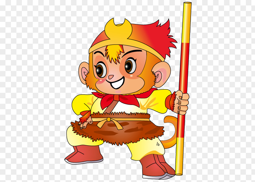 Monkey King Proud Cartoon Vector PNG