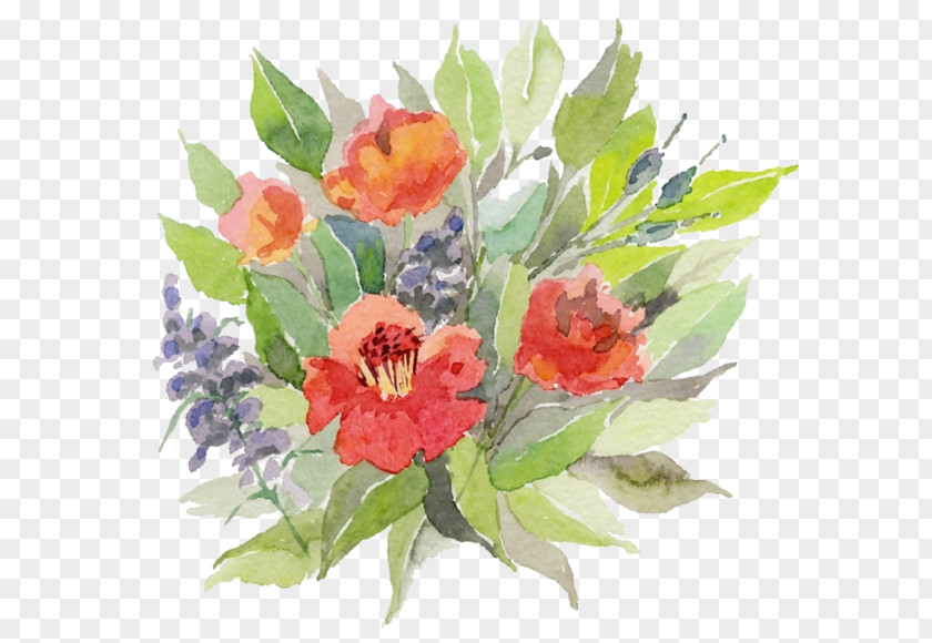 Painting Floral Design Watercolor PNG
