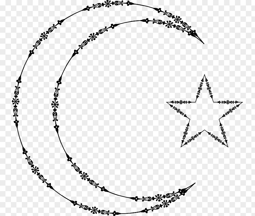 Star And Crescent Lunar Phase Moon Clip Art PNG