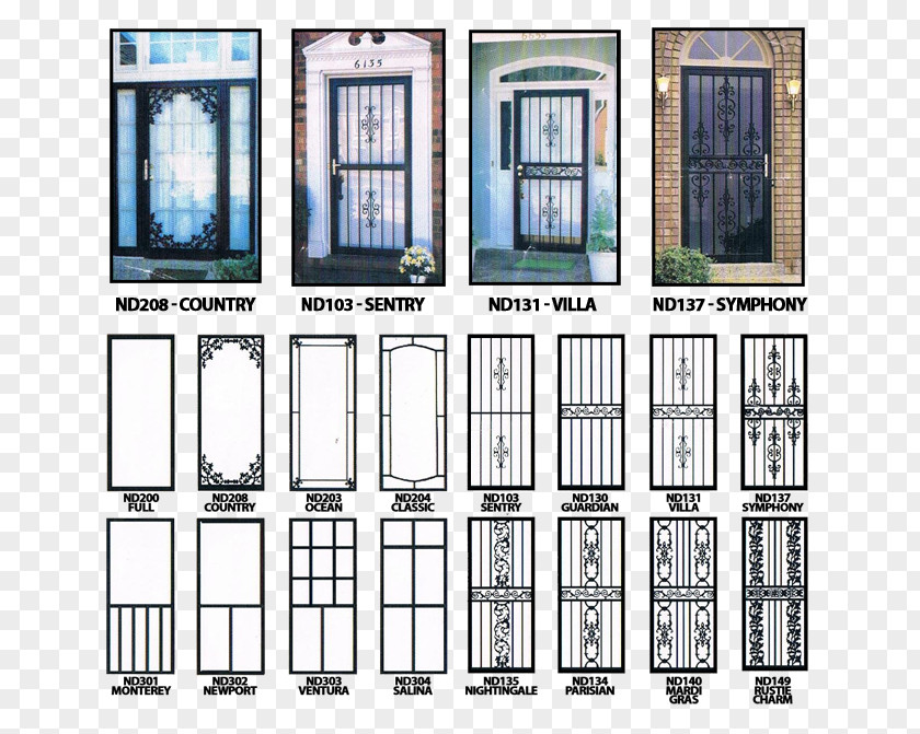 Aluminum Window Screen Door Wrought Iron Security PNG