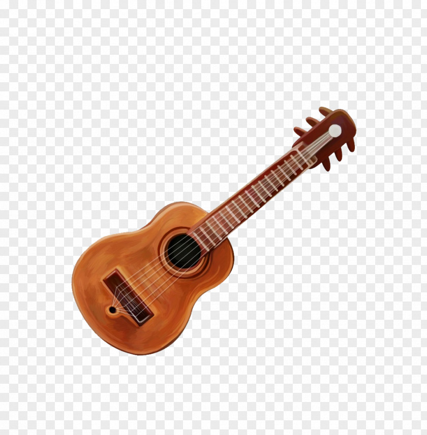 Cartoon Version Of The Guitar Ukulele Acoustic Chord Deck PNG