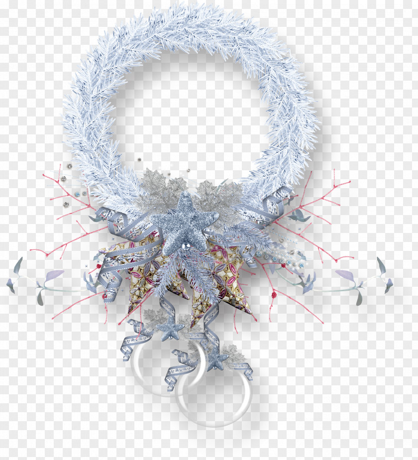 Fantasy Leaves Ring Christmas Ornament Clip Art PNG