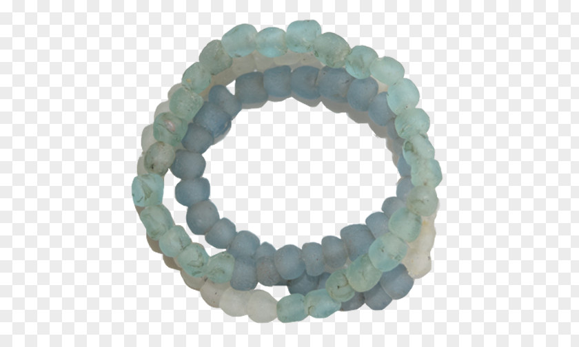 SeaGlass Turquoise Jade Bead Bracelet PNG