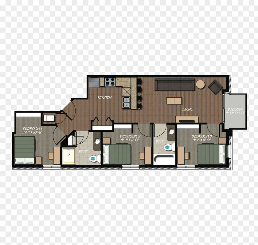 Bedroom 229 Lakelawn Apartments House Floor Plan Real Estate PNG