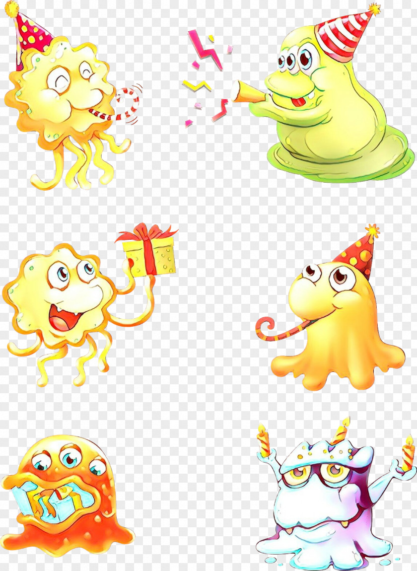 Cartoon Yellow Animal Figure Sticker PNG