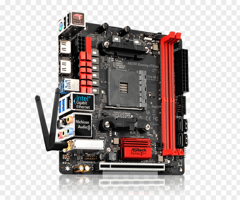 Motherboard Socket AM4 ASRock Fatal1ty X370 Gaming ITX/ac Mini-ITX DDR4 SDRAM PNG
