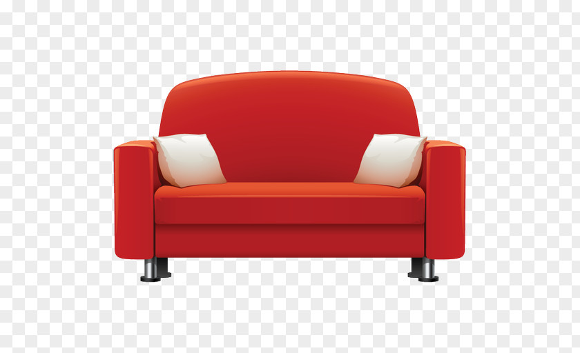 Red Sofa Furniture Icon Table Couch Chair PNG