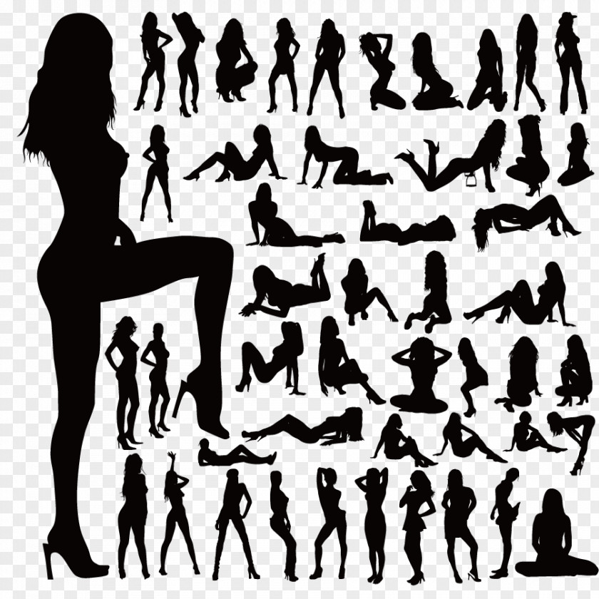 Human Leg Euclidean PNG leg , woman silhouette various poses, photo of clipart PNG