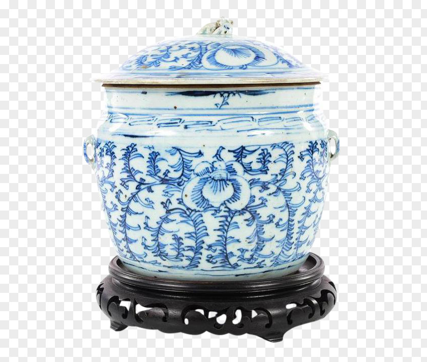 Jar Blue And White Pottery Chinese Ceramics Porcelain PNG