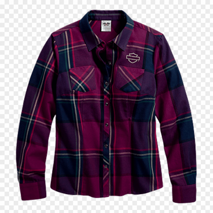 Shirt Tartan Flannel Blouse Sleeve PNG