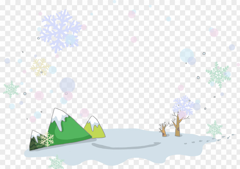 Snowflake Background Material PNG