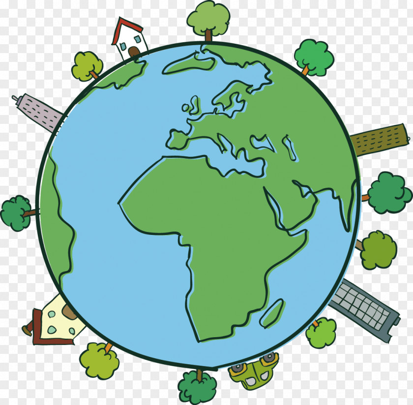 Vector Painted Earth Drawing Habitat Clip Art PNG