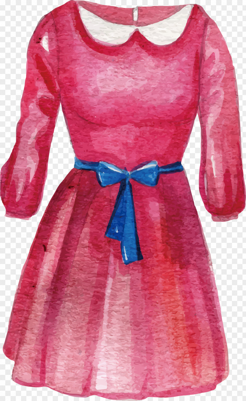 Euclidean Object PNG Object, Watercolor Girl Dresses clipart PNG