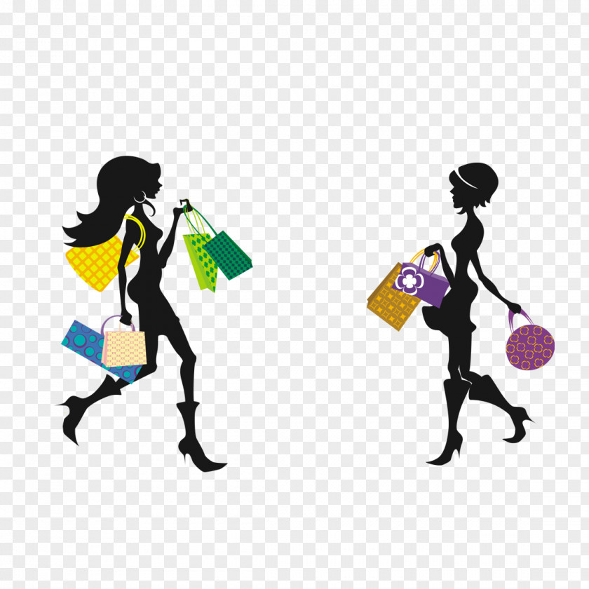 Shopping Woman Silhouette Centre Fashion PNG