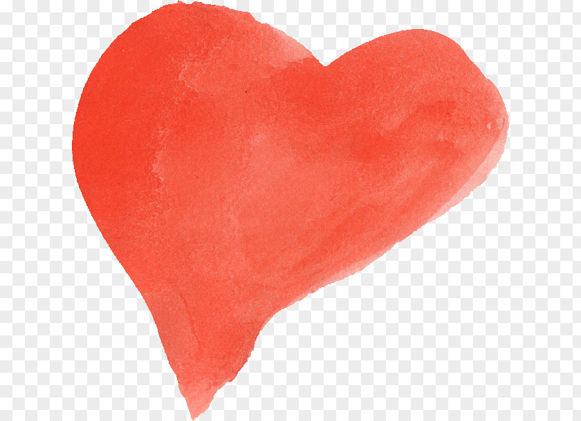 Watercolor Heart Transparent Painting PNG