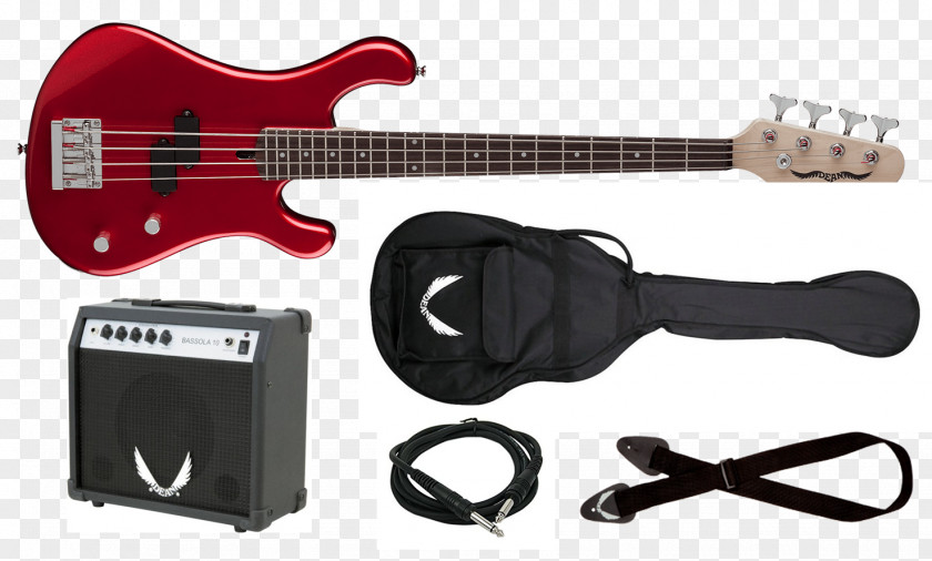 Red Podium Bass Guitar Dean Guitars Musical Instruments PNG