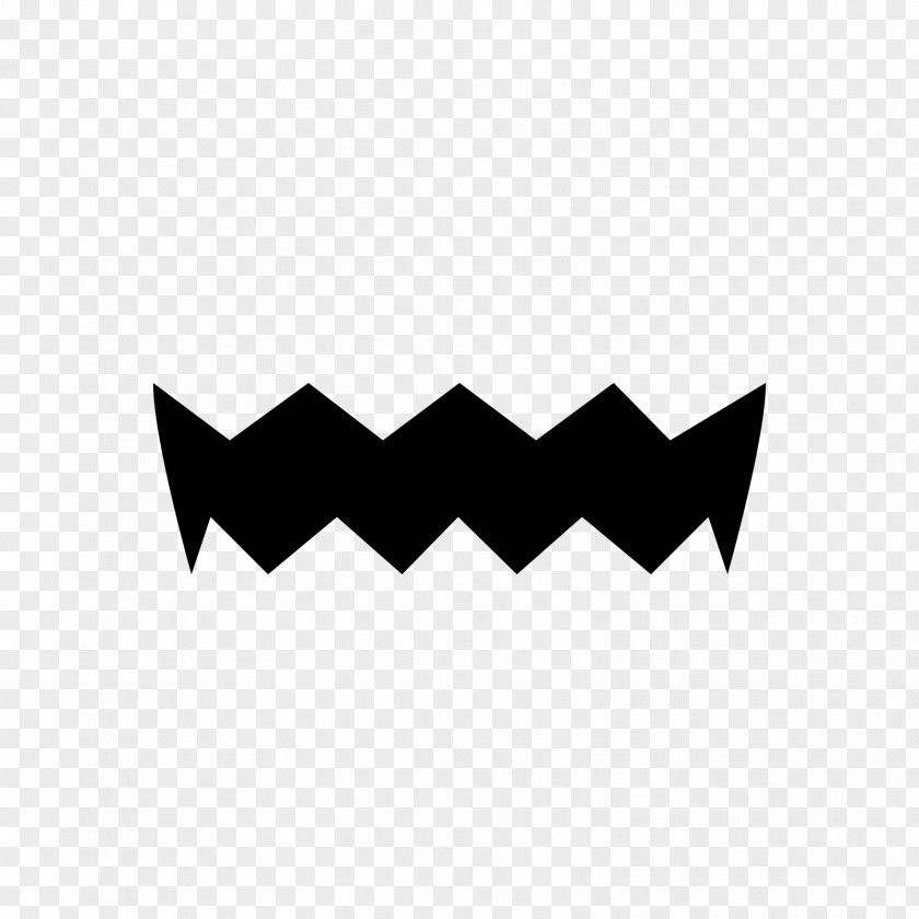 Moustache Black & White Wario Font PNG