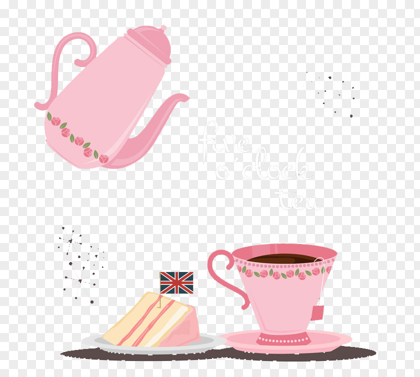 Pink Afternoon Tea Download Adobe Illustrator PNG