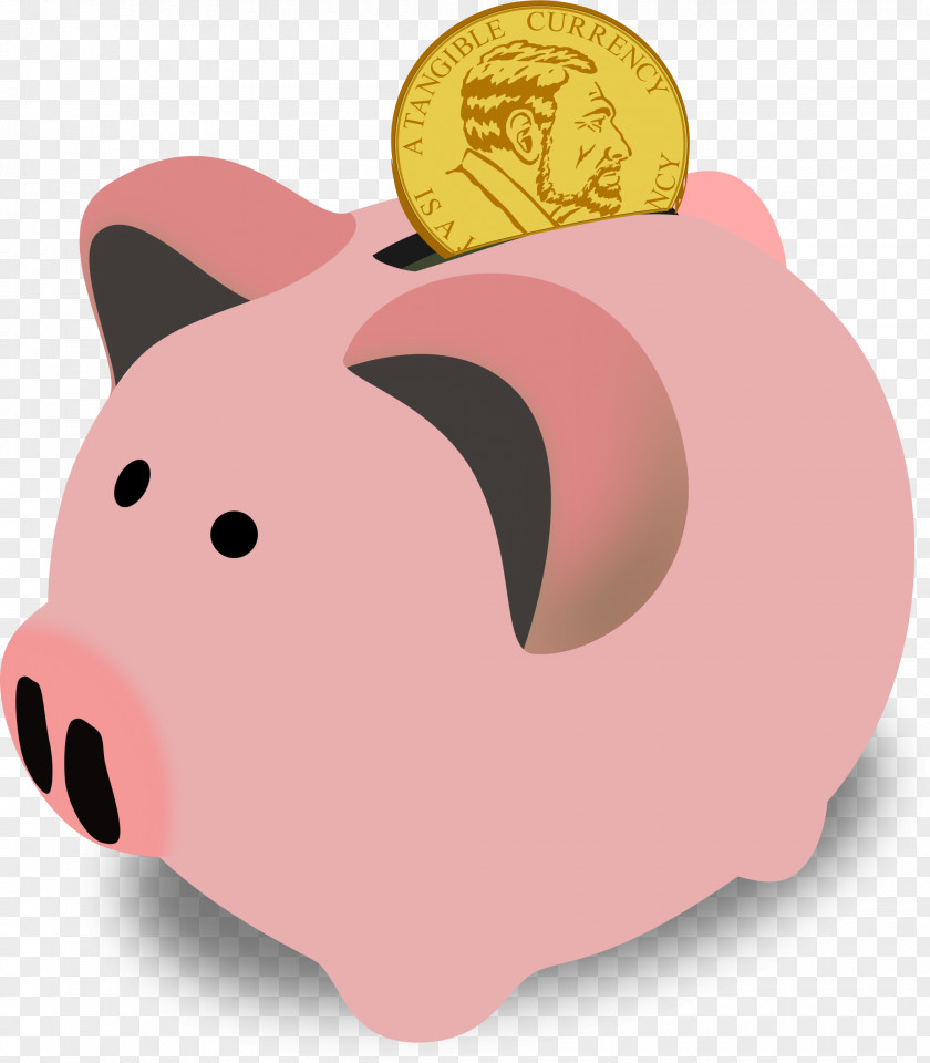 SAVE Piggy Bank Clip Art PNG