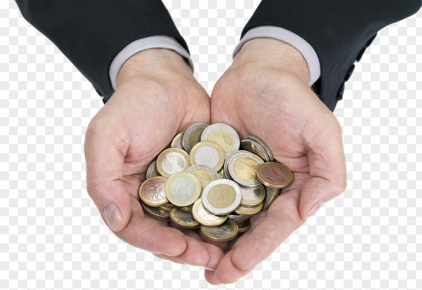 Holding Coins In Both Hands Coin Hand Money Finance Photography PNG