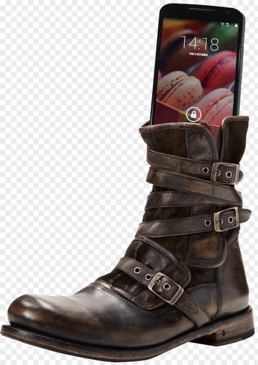 Boot Motorcycle Shoe C. & J. Clark Buckle PNG