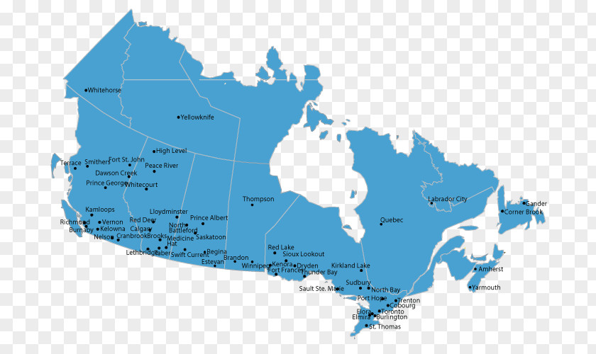 Canada Map Clip Art PNG