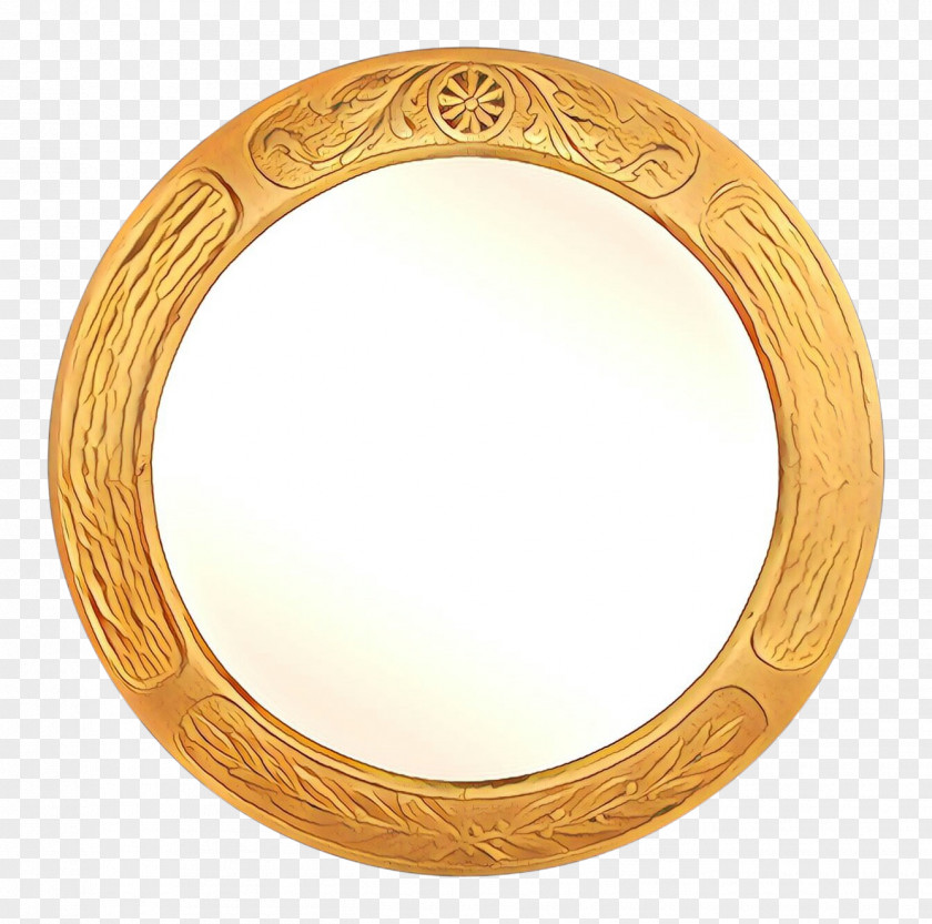 Oval Metal Gold Badge PNG
