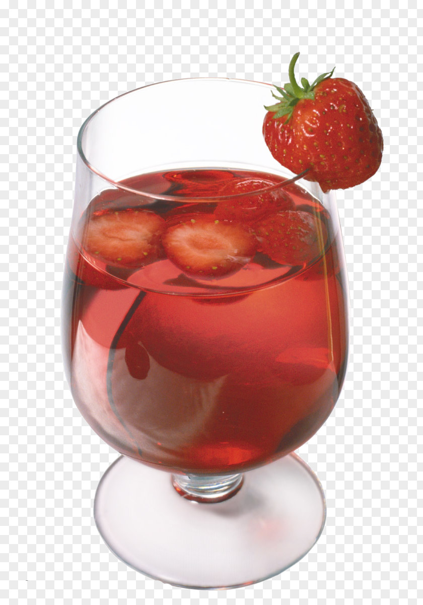 Strawberry Juice Wine Cocktail Sangria Garnish PNG