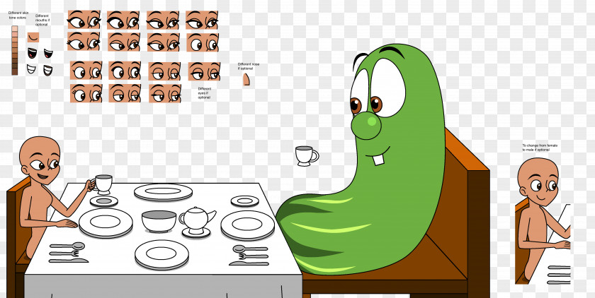 Tea Time Mr. Lunt Homo Sapiens VeggieTales Party Clip Art PNG