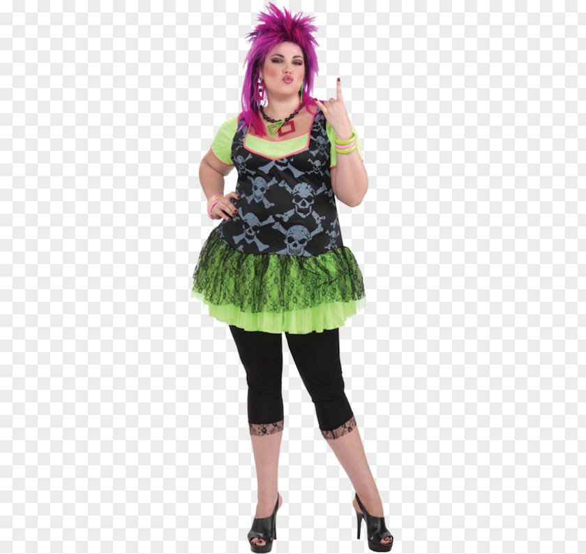 Woman 1980s Halloween Costume Punk Rock Clothing PNG