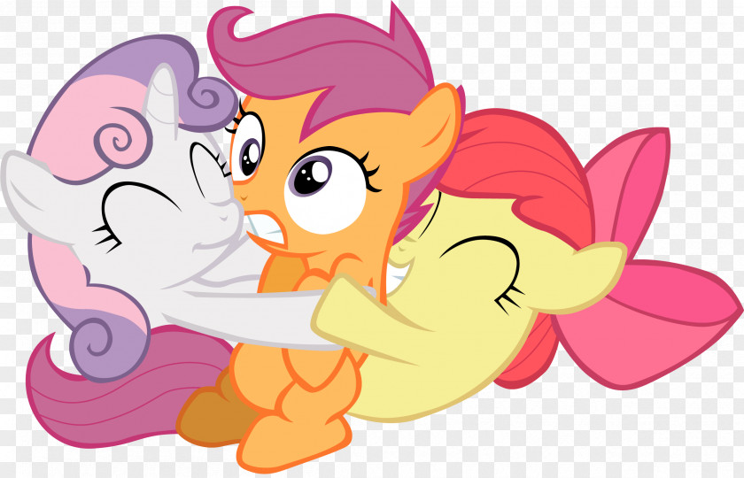 Hug Sweetie Belle Rarity Scootaloo Pony PNG