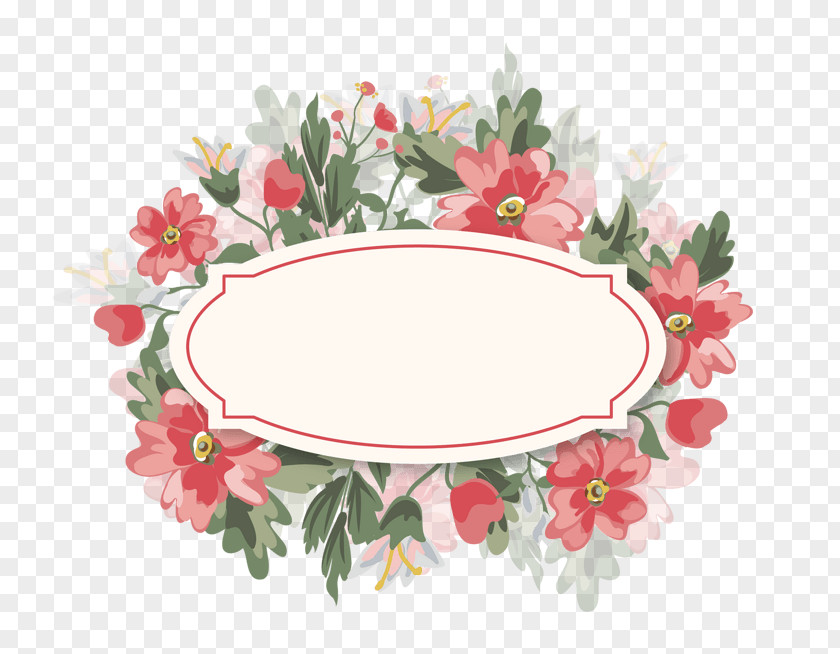 Blossoms Frame Watercolor: Flowers Watercolor Painting Vector Graphics Image PNG