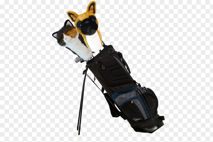 Dogs And Cats Playing Together Golf Clubs Golfbag Course PNG