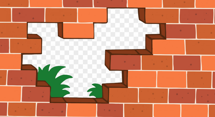 Flat Wind Vector Red Brick Wall And Grass PNG