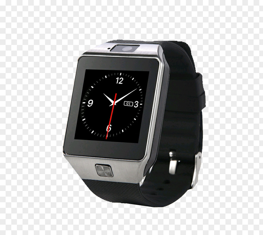 Men's Black Watch Mobile Phone Smartwatch Subscriber Identity Module Bluetooth PNG