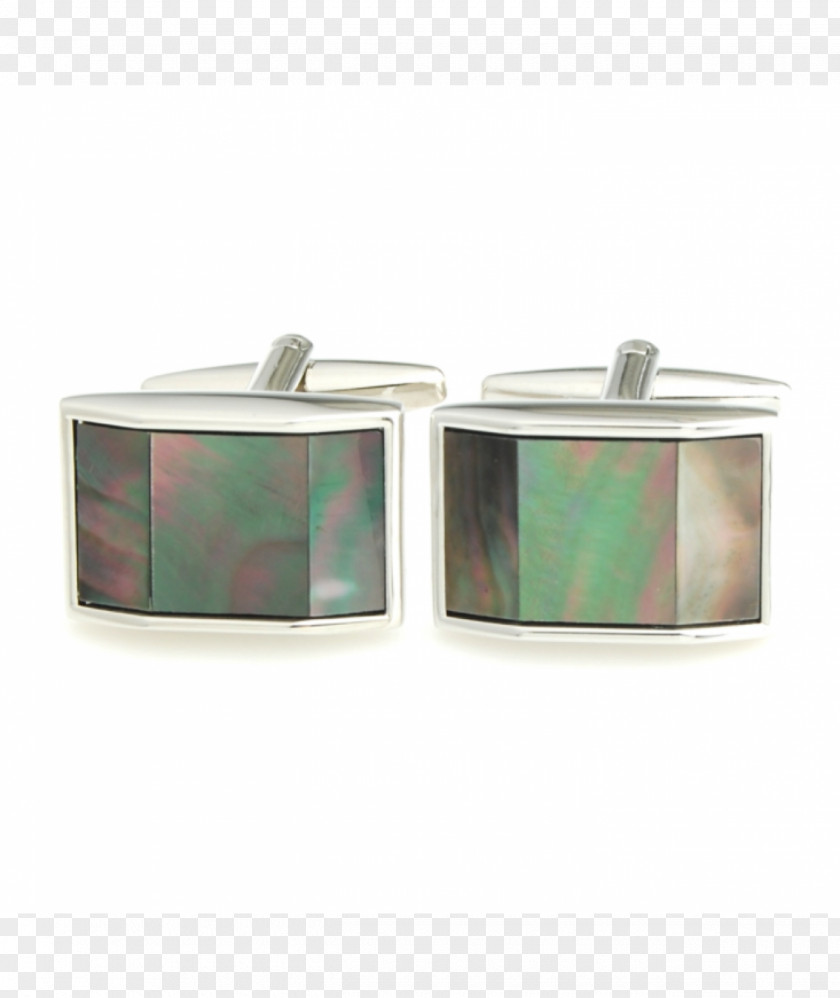 Silver Turquoise Cufflink PNG