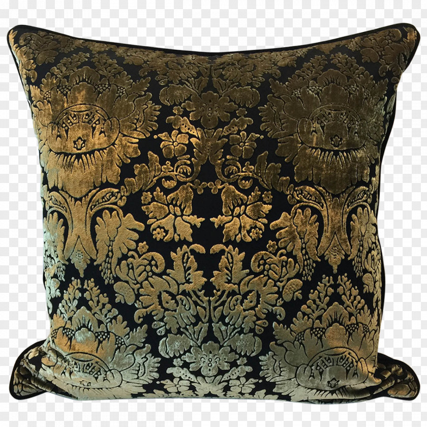 Damask Fabric Velvet Throw Pillows Cushion PNG