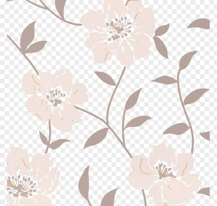 Free Flower Cutout Duck Floral Design Homebase Distemper Wallpaper PNG