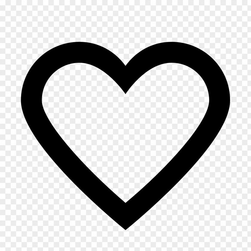 Heart Line Like Button Symbol PNG