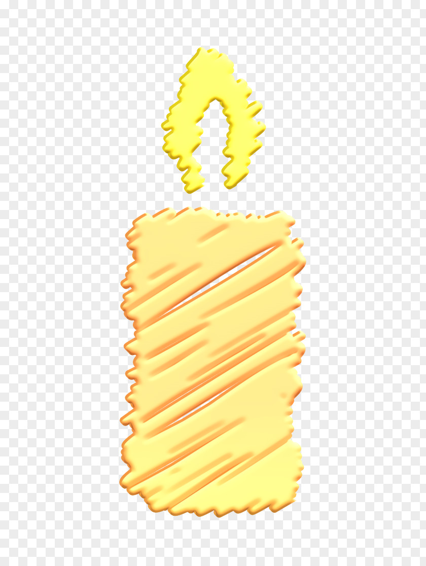 Yellow Scribble Icon Birthday Candle Celebration PNG