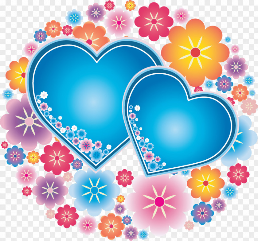 Heart Vector Graphics Flower Clip Art Valentine's Day PNG