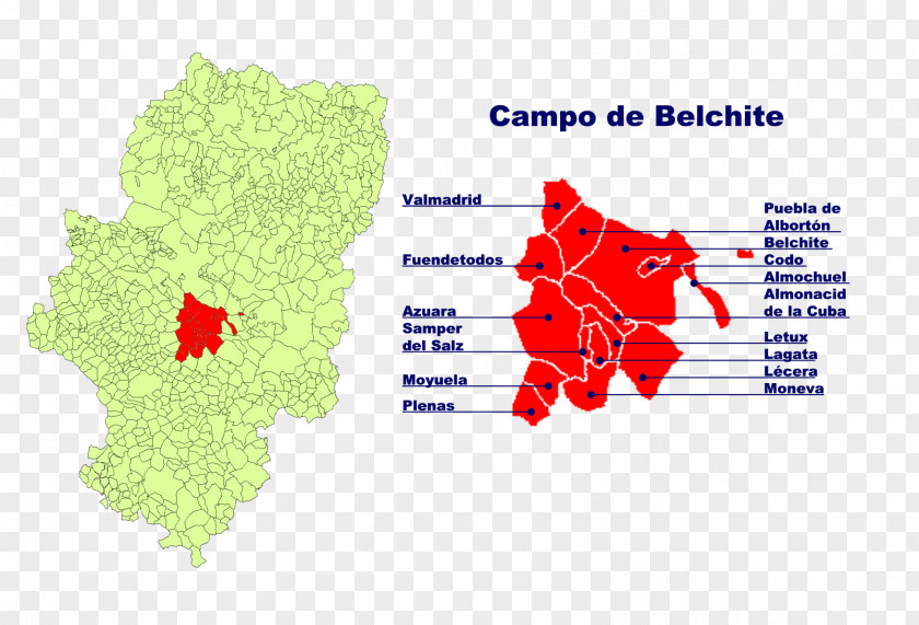 Map Belchite Fuendetodos Almonacid De La Cuba Almochuel Matarraña PNG