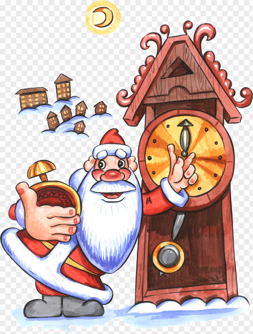 Santa Claus Creative Christmas Animation Greeting Morning PNG