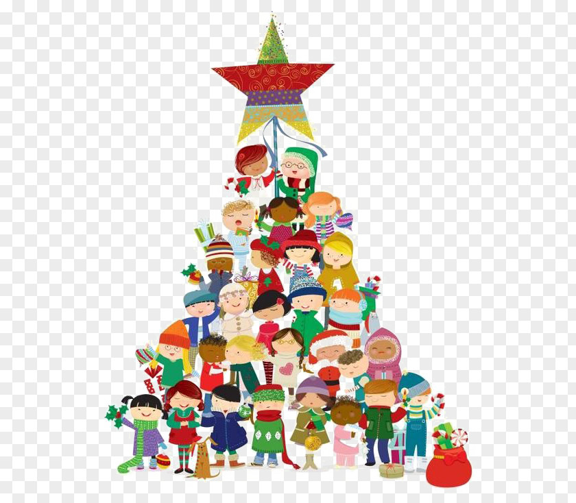 Cartoon Children Collection Childrens Christmas Choir Carol PNG