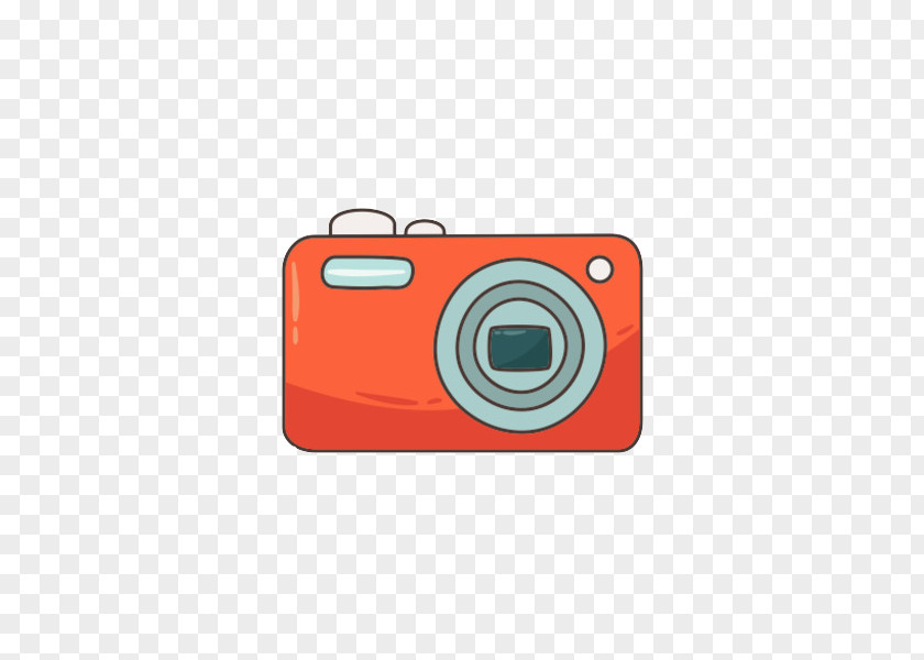 Cartoon Red Camera Drawing Watercolor Painting PNG