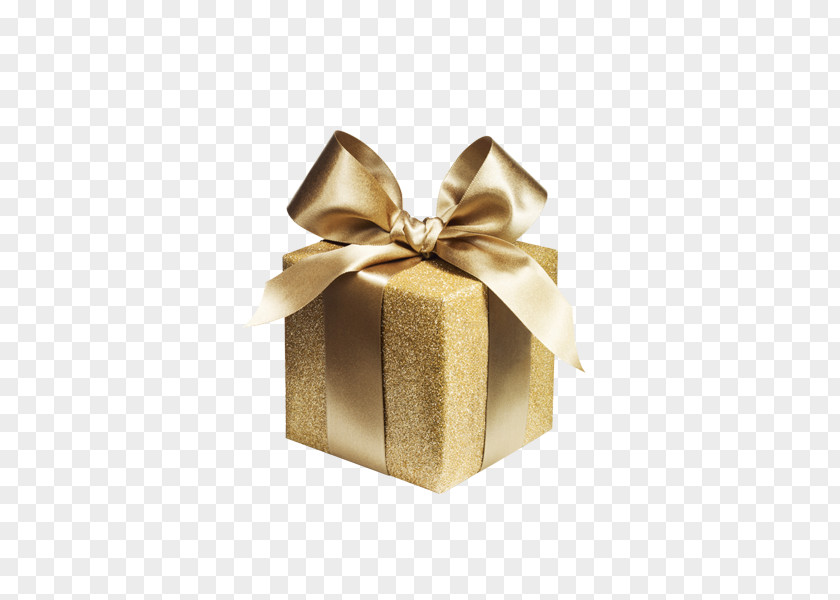 Gold-wrapped Gift Box Wrapping Paper Gold PNG