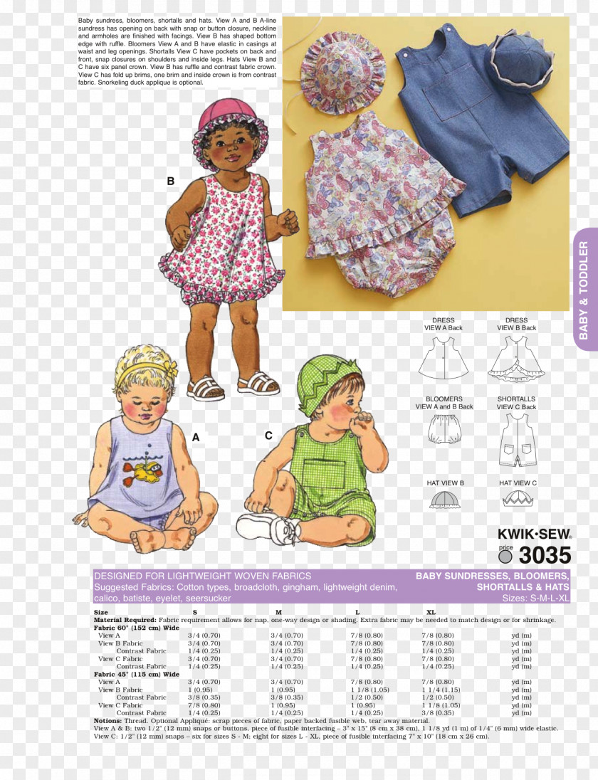 Hat S,M,L,XL Sewing Sundress Pattern PNG