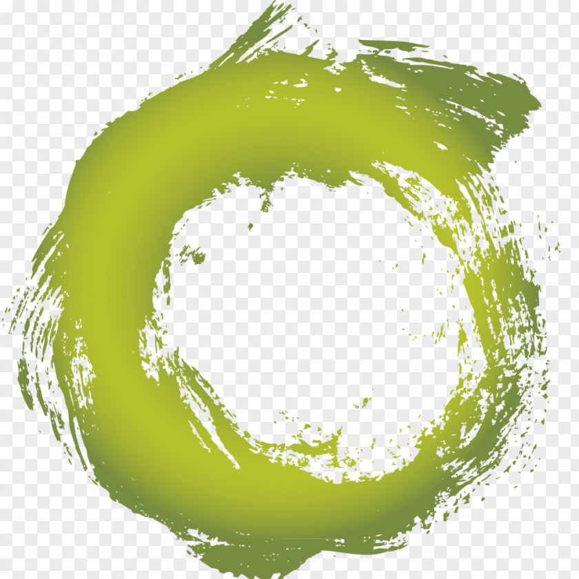 Green Circle Ink PNG