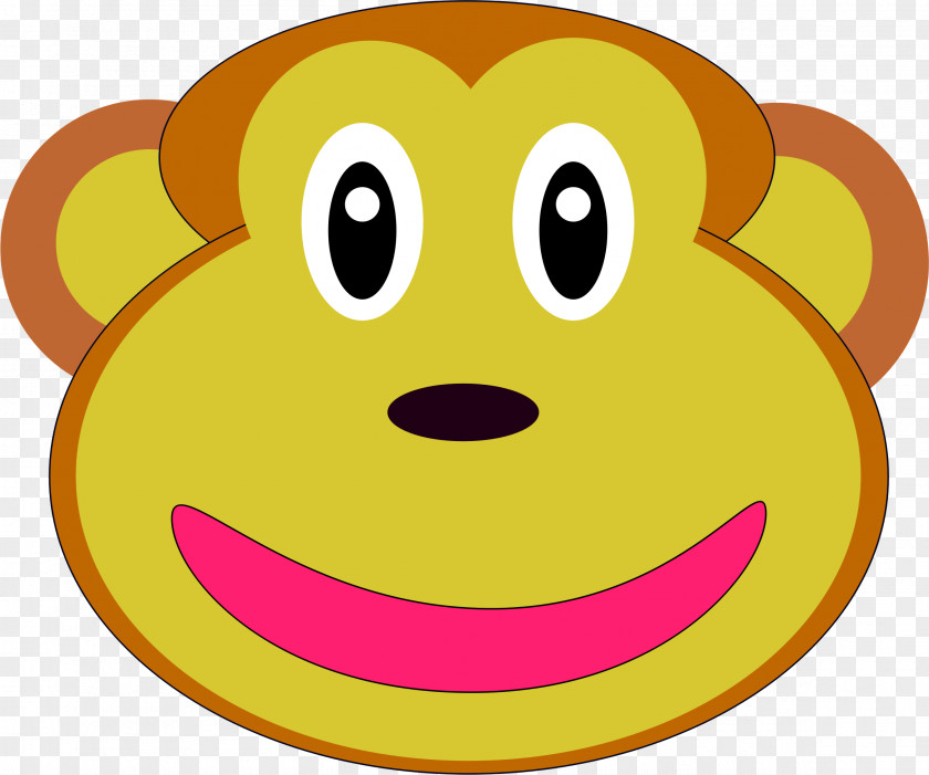 Monkey Chimpanzee Ape Smiley Clip Art PNG